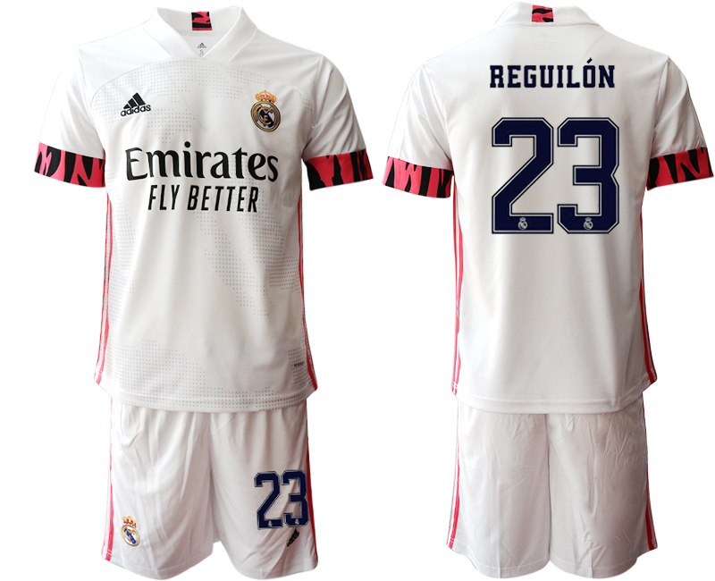 Men 2020-2021 club Real Madrid home #23 white Soccer Jerseys1